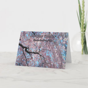 Cartão De Festividades Happy Easter from Both of Us Pink Cherry Blossoms