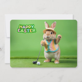 Cartão De Festividades Happy Easter from Hilton Head Island Golf Bunny