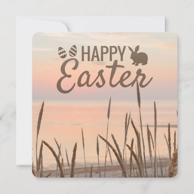Cartão De Festividades Happy Easter from the Lowcountry Beach Dunes (Frente)
