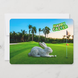 Cartão De Festividades Happy Easter from the Lowcountry Golf Ball Rabbit