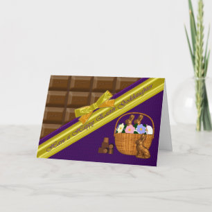 Cartão De Festividades Happy Easter Goddaughter, Chocolate Card