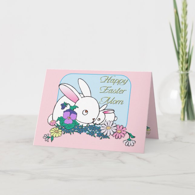 Cartão De Festividades Happy Easter Mom (Frente)