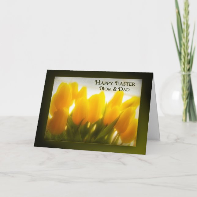 Cartão De Festividades Happy Easter Mom and Dad (Frente)