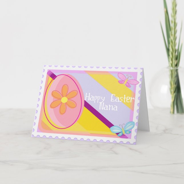 Cartão De Festividades Happy Easter Nana Card (Frente)