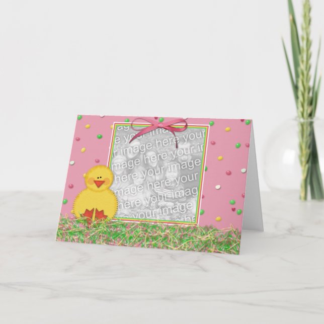 Cartão De Festividades Happy Easter Photo Frame Card (Frente)