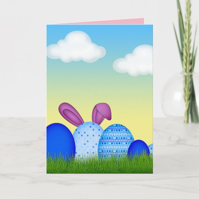 Cartão De Festividades Happy Easter Wishes greeting card (Frente)
