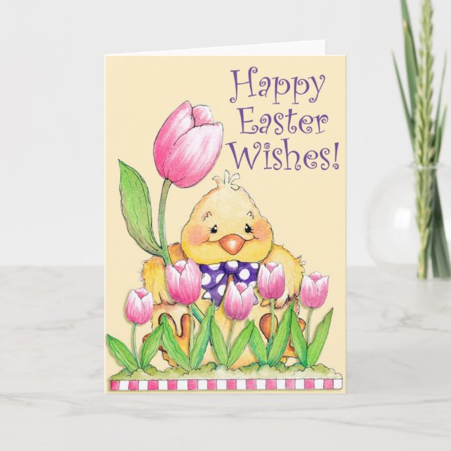 Cartão De Festividades Happy Easter Wishes - Greeting Card (Frente)