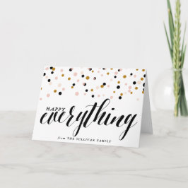 Cartão De Festividades Happy Everything Confetti | Holiday Card