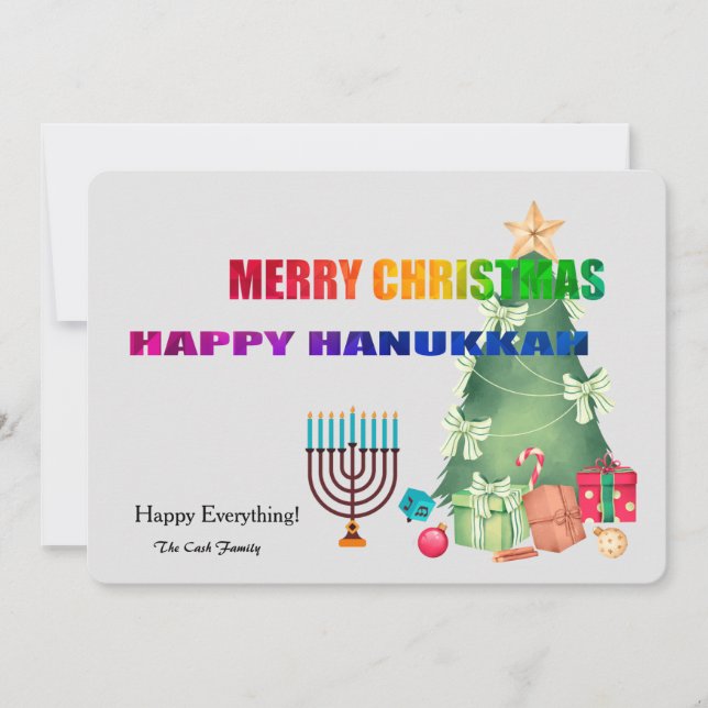 Cartão De Festividades Happy Everything Holiday Greeting Card (Frente)