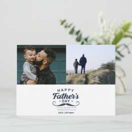 Cartão De Festividades Happy Father’s Day Mustache Tribute Design