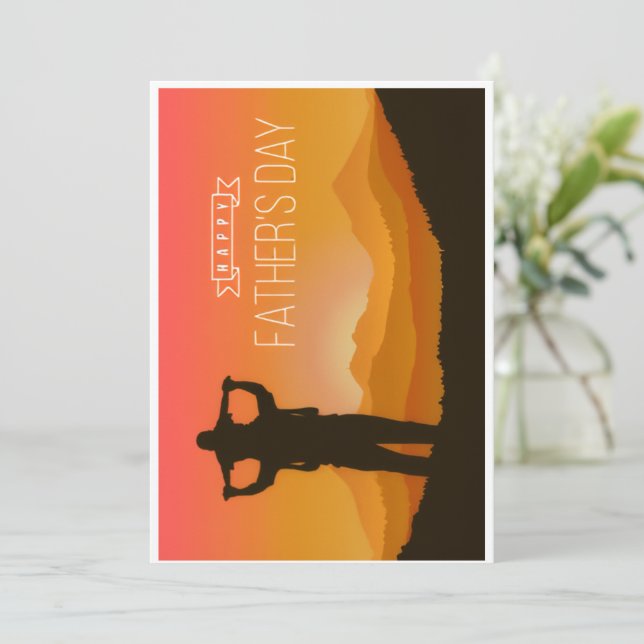 Cartão De Festividades Happy Father's Day Greeting Card (Em pé/Frente)
