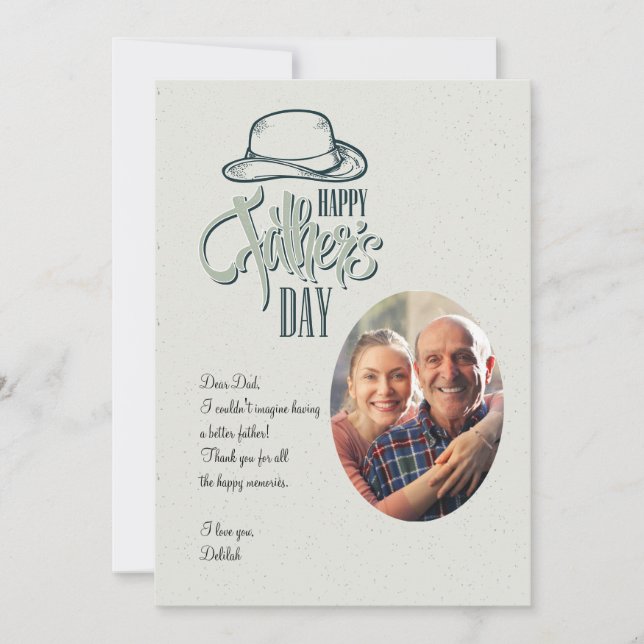 Cartão De Festividades Happy Father's Day Photo Card (Frente)