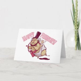 Cartão De Festividades Happy February