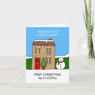 Cartão De Festividades Happy First Christmas as a Couple