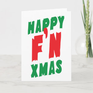 Cartão De Festividades Happy F'N Xmas