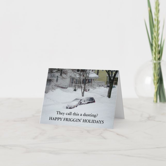 Cartão De Festividades Happy Friggin Holidays Note Card (Frente)