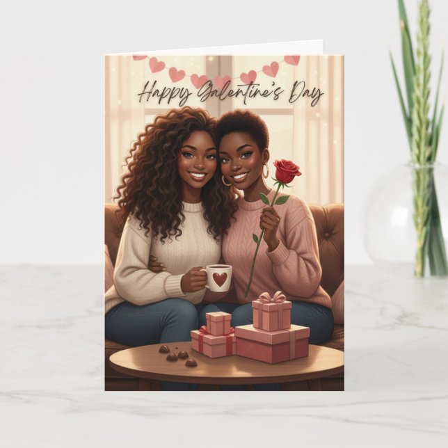 Cartão De Festividades Happy Galentine's Day Card (Frente)
