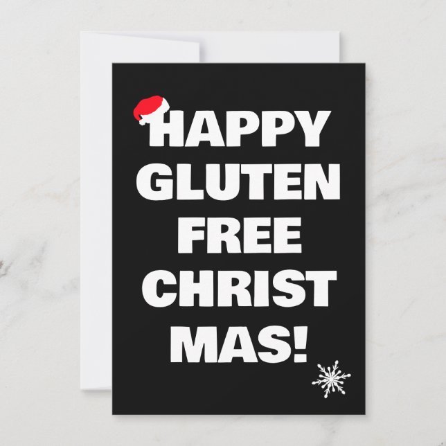 Cartão De Festividades Happy Gluten Free Christmas  (Frente)