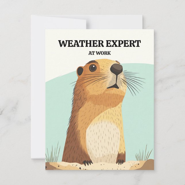 Cartão De Festividades Happy Groundhog Day Cute Colorful Woodchuck  (Frente)