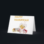 Cartão De Festividades Happy Hannukah<br><div class="desc">Modelo horizontal da placa de saudação</div>