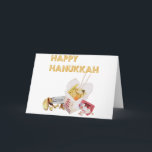 Cartão De Festividades Happy Hannukah<br><div class="desc">Modelo horizontal da placa de saudação</div>