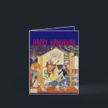 CARTÃO DE FESTIVIDADES HAPPY HANUKKAH<br><div class="desc">From an original STGartworks painting. A beautiful rendering of the family gathering to celebrate the custom of the lighting of the candles. Welcome one and all! HAPPY HOLIDAY!!!.stg.</div>