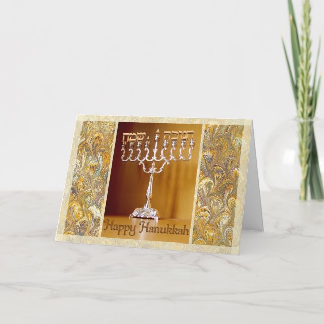 Cartão De Festividades Happy Hanukkah (Frente)
