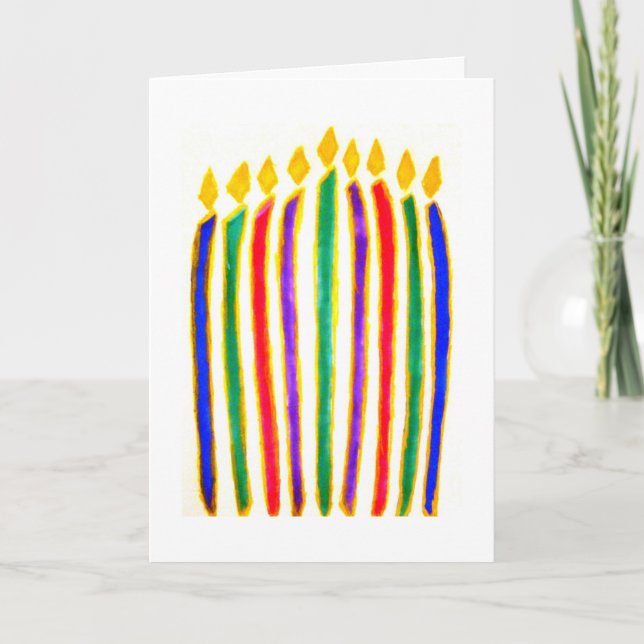 Cartão De Festividades Happy Hanukkah (Frente)