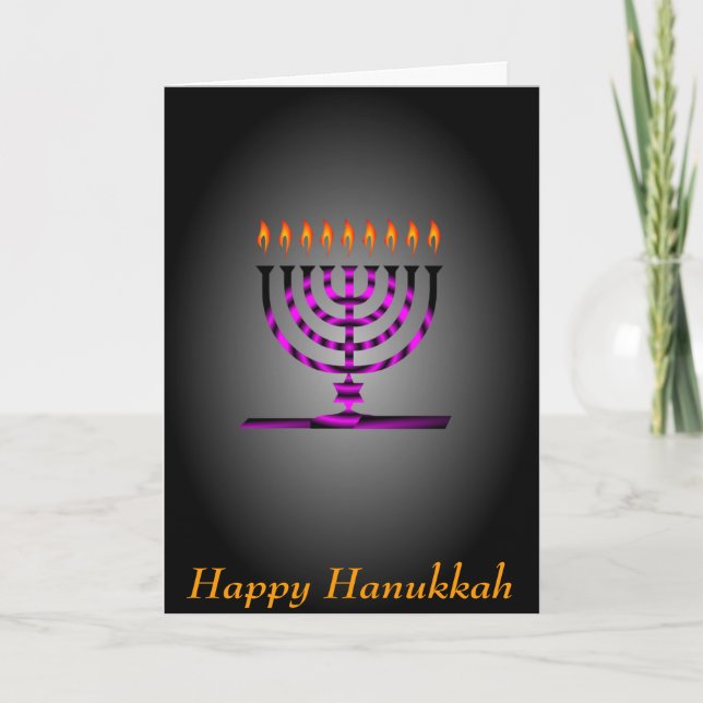 Cartão De Festividades Happy Hanukkah (Frente)