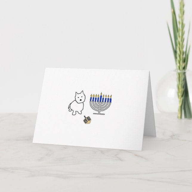 Cartão De Festividades Happy Hanukkah (Frente)