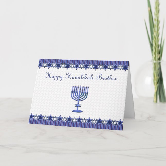 Cartão De Festividades Happy Hanukkah Brother Card (Frente)