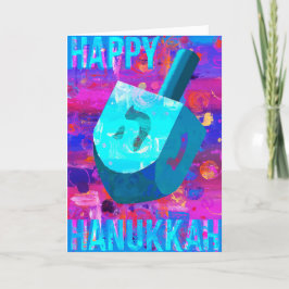 Cartão De Festividades Happy Hanukkah Dreidel