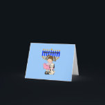 Cartão De Festividades Happy Hanukkah Friends<br><div class="desc">Happy Hanukkah to all of our friends, girls and boys and kids of all ages. Chanukah puppy dogs make the holiday an even better gift.</div>