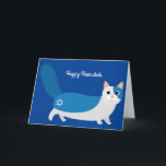 Cartão De Festividades Happy Hanukkah Kitty Cat Card<br><div class="desc">What an adorable Chanukah card for any cat lover or animal lover!  Happy Hanukkah!  Meow!</div>
