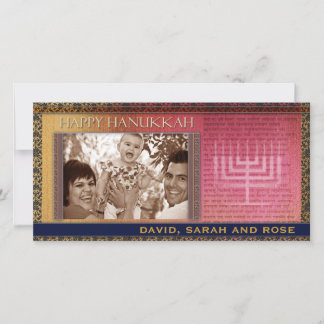 Cartão De Festividades HAPPY HANUKKAH  Photo Greeting Card template