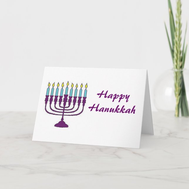 Cartão De Festividades Happy Hanukkah Shalom (Frente)