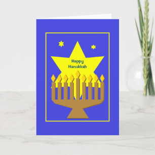 Cartão De Festividades Happy Hauunukah Menorah