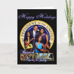 Cartão De Festividades happy Hoildays<br><div class="desc">happy holidays Obama and family</div>