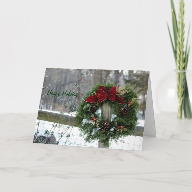 Cartão De Festividades Happy Holiday (Frente)