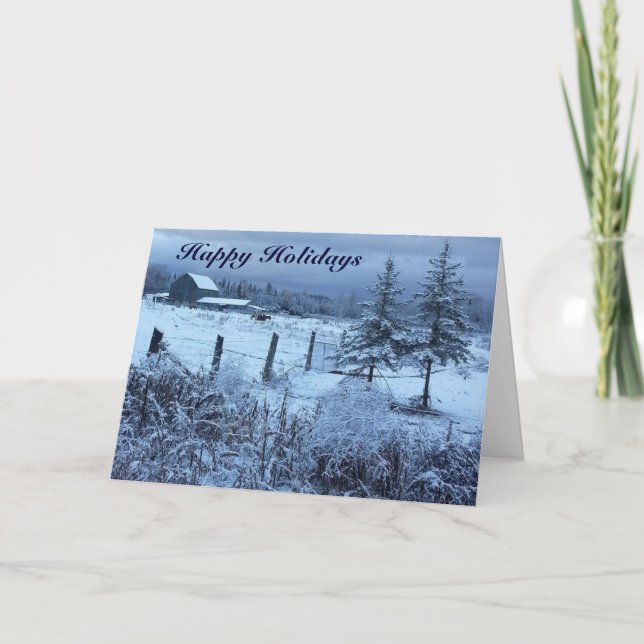 Cartão De Festividades Happy Holiday Greetings (Frente)