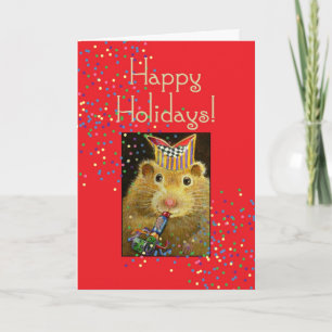 Cartão De Festividades Happy Holiday Hamster Card