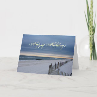 Cartão De Festividades Happy Holidays Beach Card