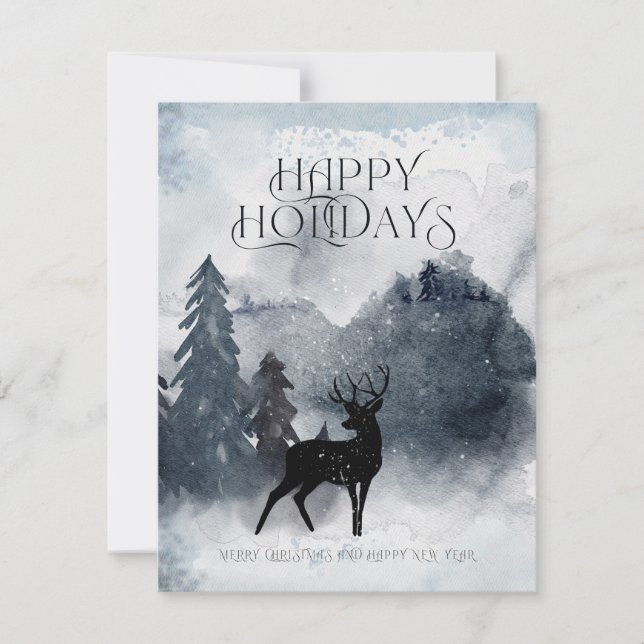 Cartão De Festividades Happy Holidays Card (Frente)