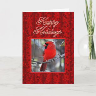 Cartão De Festividades Happy Holidays Cardinal Card