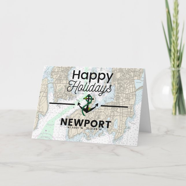 Cartão De Festividades Happy Holidays Chart- Newport (Frente)