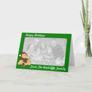 Cartão De Festividades Happy Holidays Christmas Bear Template