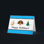 Cartão De Festividades Happy Holidays (Christmas, Hanukkah, Thanksgiving)<br><div class="desc">Great card for families celebrating Hanukkah,  Christmas,  and Thanksgiving.  Perfect for interfaith families!</div>