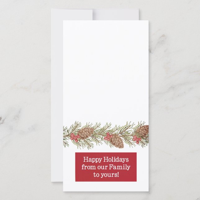 Cartão De Festividades happy holidays customizable photo card (Frente)