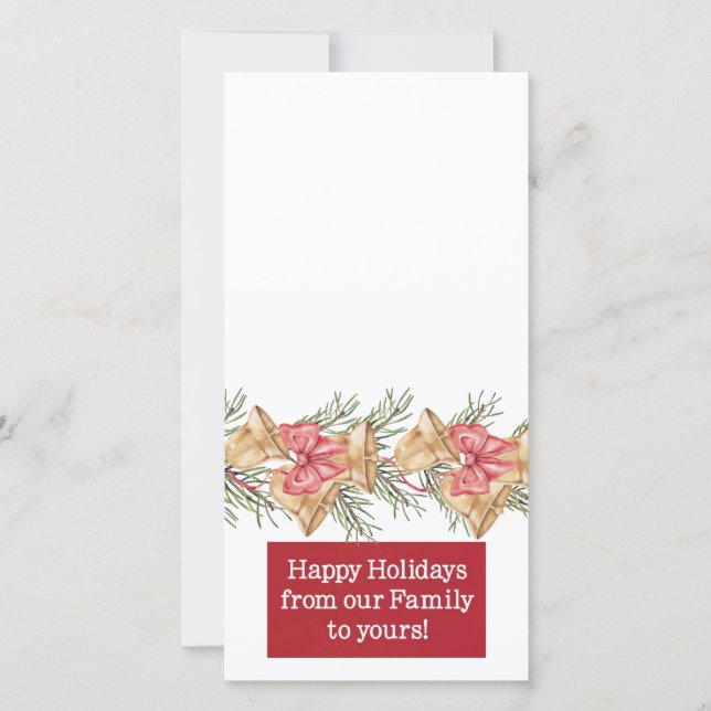 Cartão De Festividades happy holidays customizable photo card (Frente)