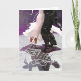 Cartão De Festividades Happy Holidays Dancers PERSONALIZED